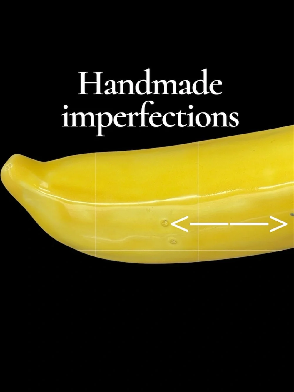 Mid Century Modern Murano Style Handblown Art Glass: 2 Faux Fruit Yellow Bananas